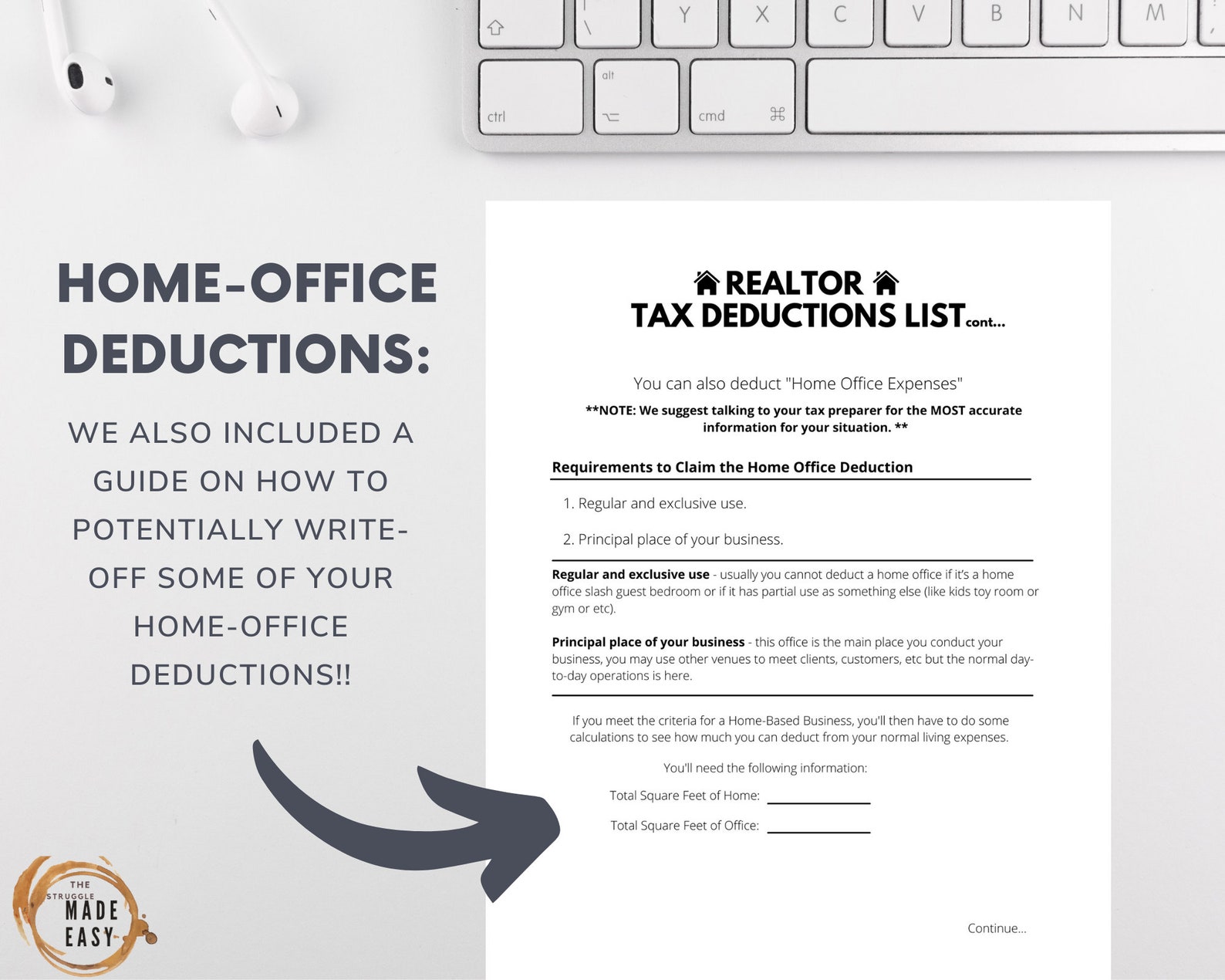 Realtor Tax Deductions List Realtor Expenses Small Etsy
