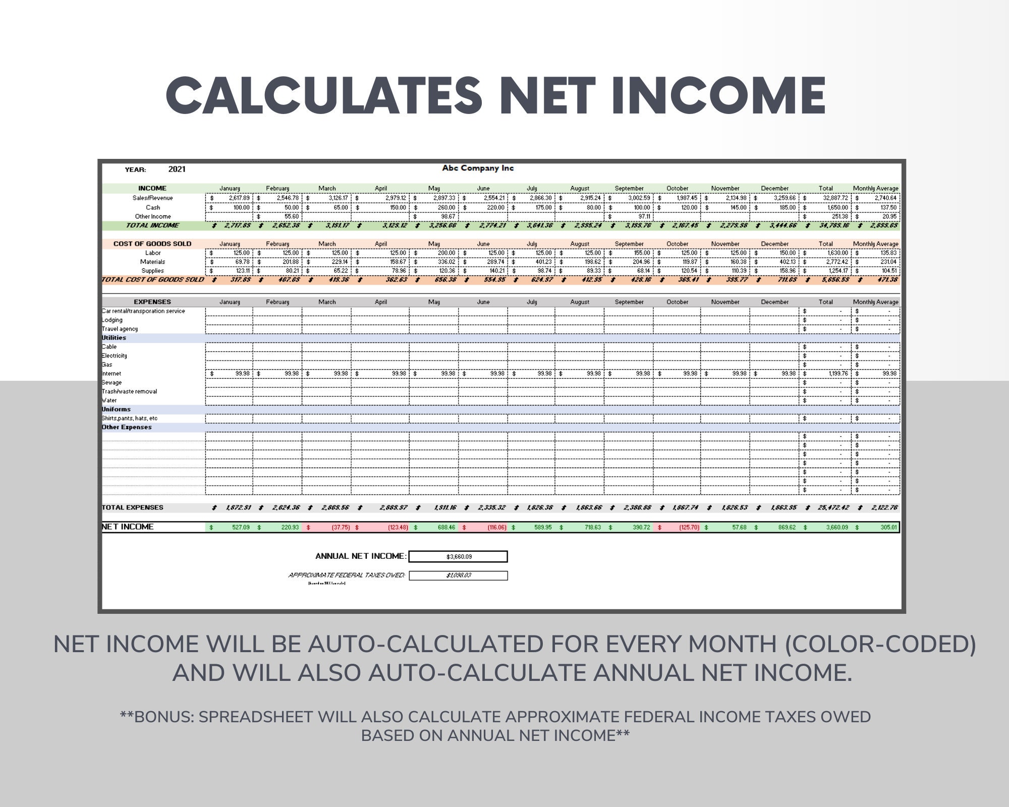 Business Tax Deductions Cheat Sheet Excel Deductible Tax Etsy UK