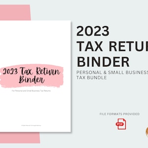 2023 Tax Return Binder Pink, Individual AND Business Tax, Tax Organizer, Tax Preparation Checklist, Income Tax, Tax Cheat Sheet, Tax Filing