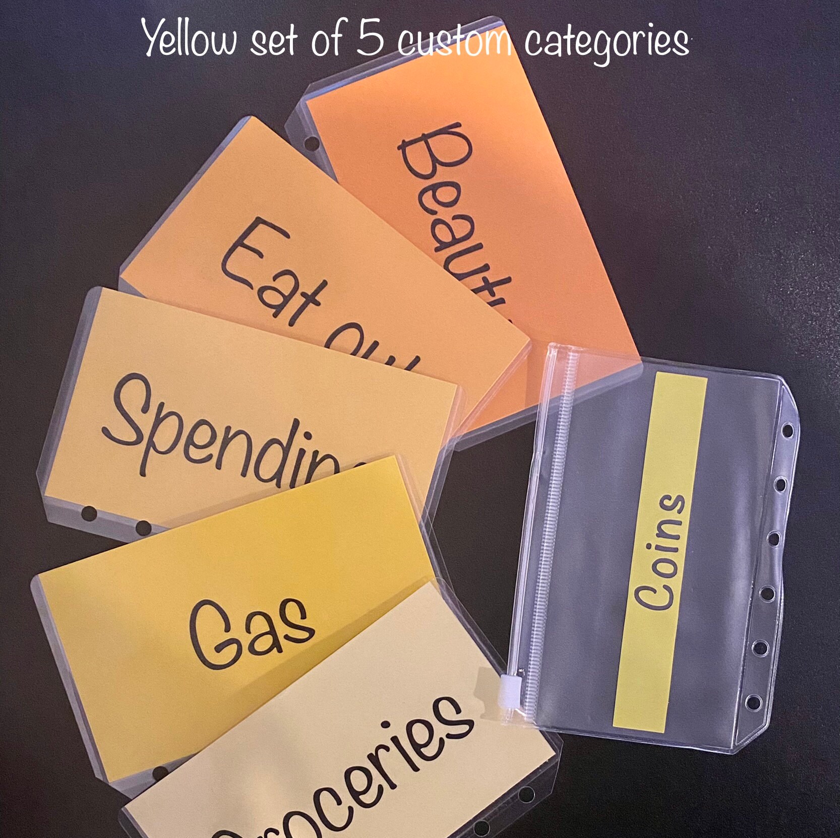 Clear sparkle mini binder envelope set A7 pocket size Etsy