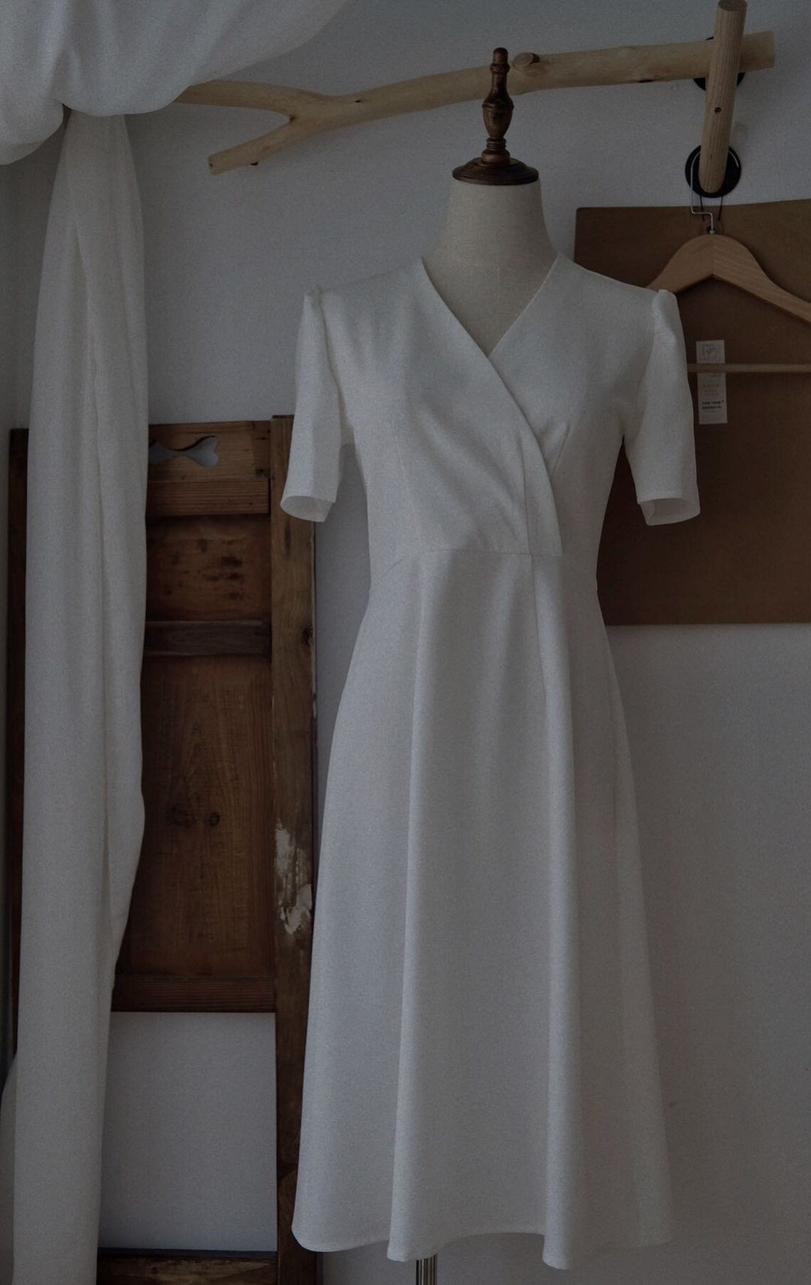 Custom Made White Dress Knee Length Wedding Dress Prom Etsy