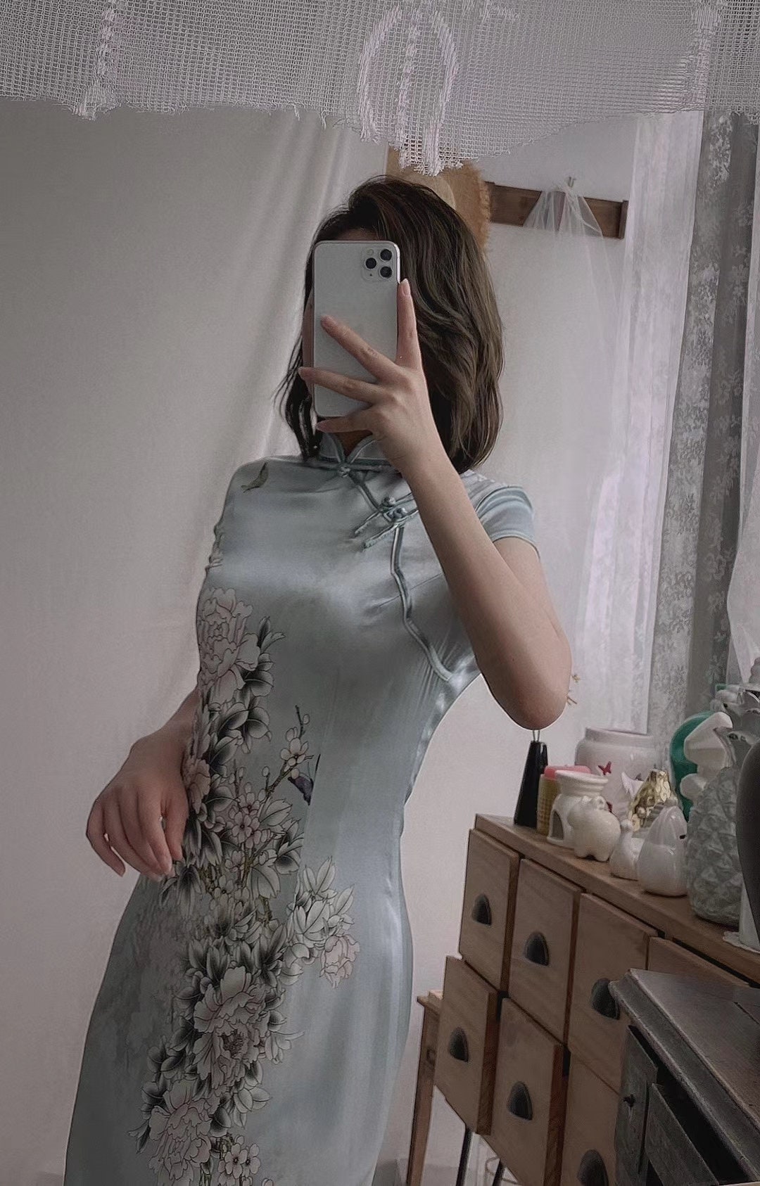 Custom Modern Silk Qipao Cheongsam Dress Custom Qipao - Etsy Canada