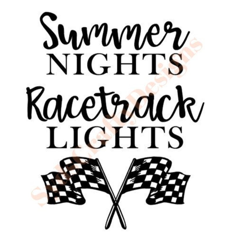 Download Summer Nights Racetrack Lights Decal Instant Download | Etsy