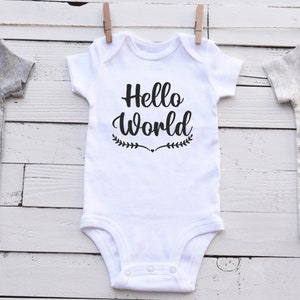 Hello World Digital Download | Baby Announcement | Instant Download, Cricut, Silhouette | JPG, PNG, SVG
