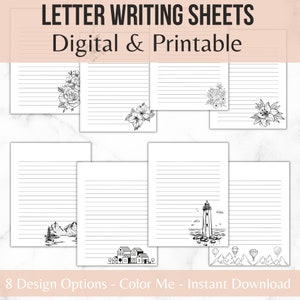 Papelería imprimible para escribir cartas / Papel para escribir cartas de los Testigos de Jehová / Suministros para el servicio de campo / Papel digital para el ministerio / Página para colorear