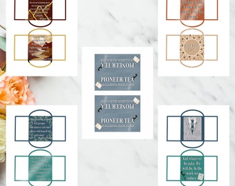 Printable tea bag envelopes | tea pouch | tea wrapper | DIY gift | Bible Scripture | JW | pioneer gifts | Jw digital download | best life