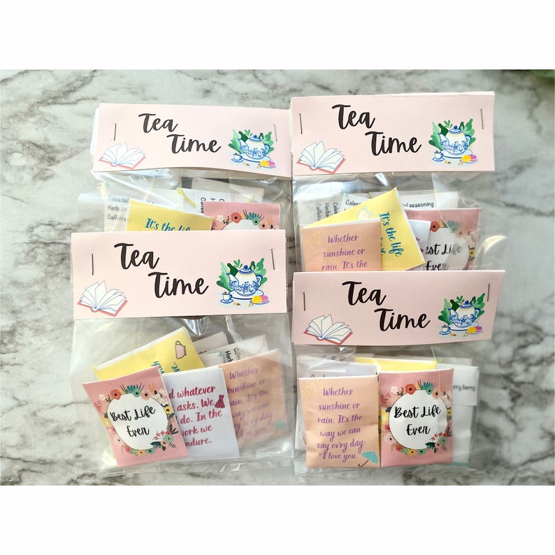 Printable Tea Bag Envelopes Tea Pouch Tea Wrapper DIY Etsy