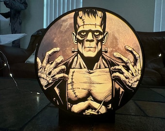 Classic Monsters Lithopane Lightbox / Lampe! Sur le thème de la Lune !