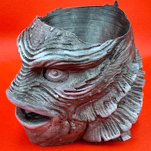 Creature from the Black Lagoon Succulent Planter Pot, Hand Sculpted, Painted!