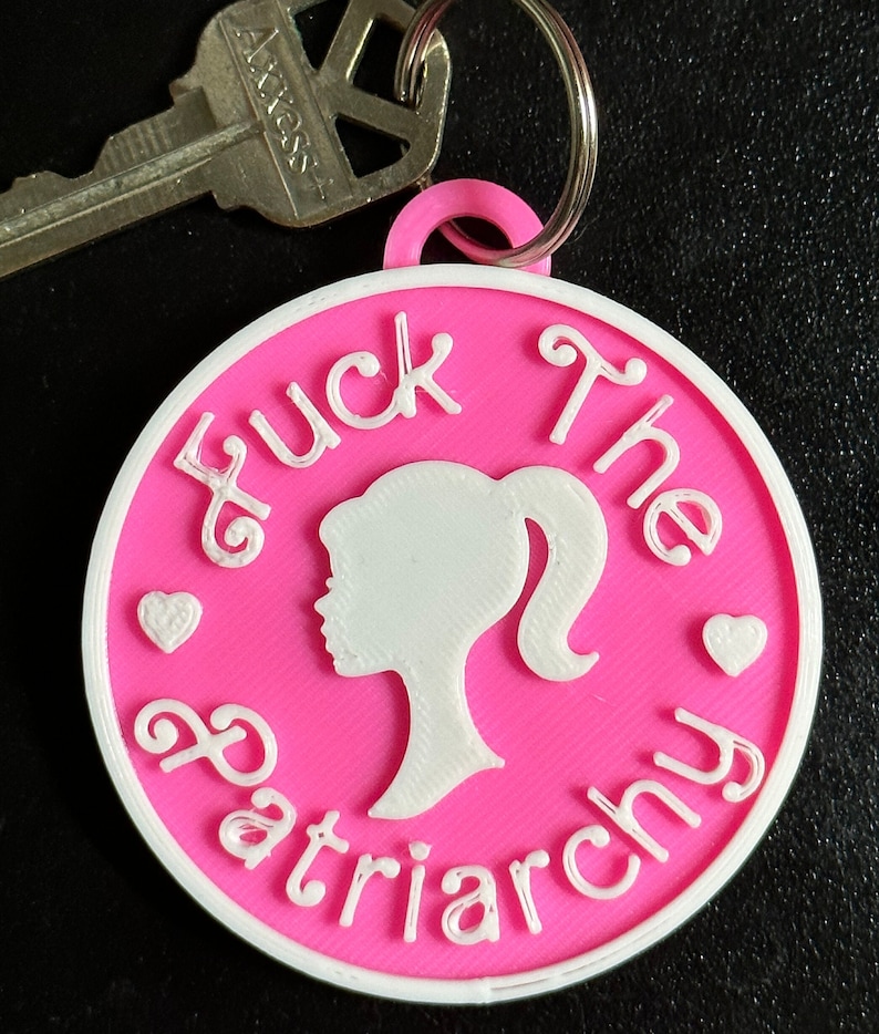 Fuck the Patriarchy Malibu Doll Keychains & Magnets! Taylor Swift All Too Well Lyric image 1