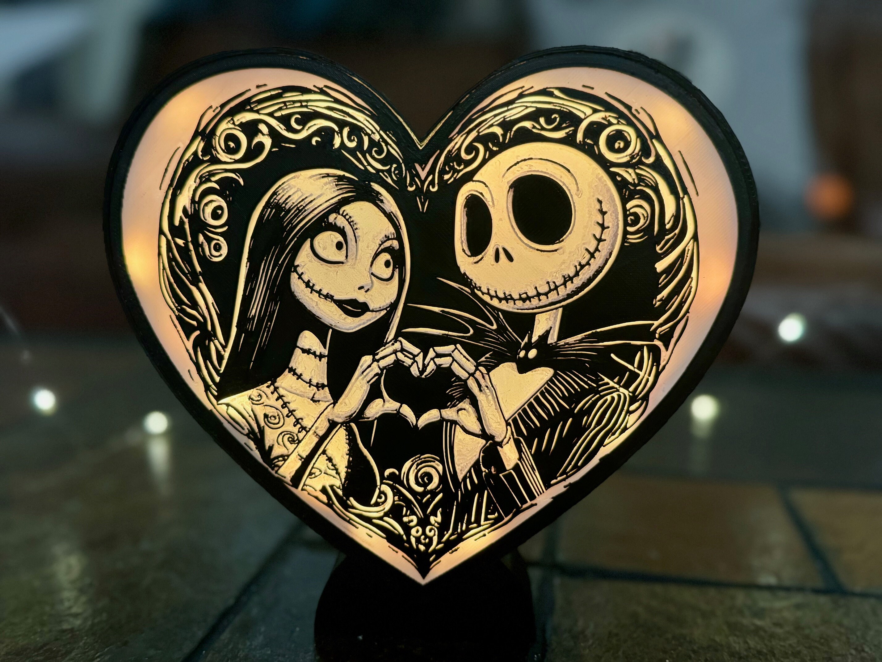 Frankenstein / Bride Nightmare Lithopane Lightbox / Lamp