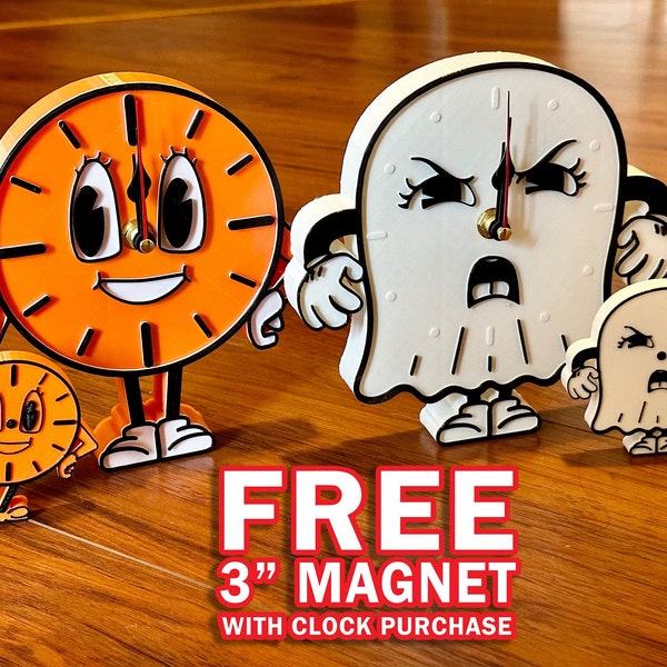 Miss Minutes Working Clock from Loki! With FREE Magnet! NEW Ghost Version!!