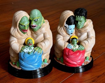 Classic Monsters Nativity Nightlight, Hand Sculpted, Painted!