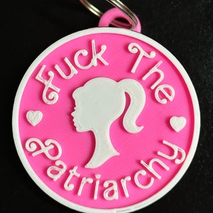 Fuck the Patriarchy Malibu Doll Keychains & Magnets! Taylor Swift All Too Well Lyric Pink Keychain