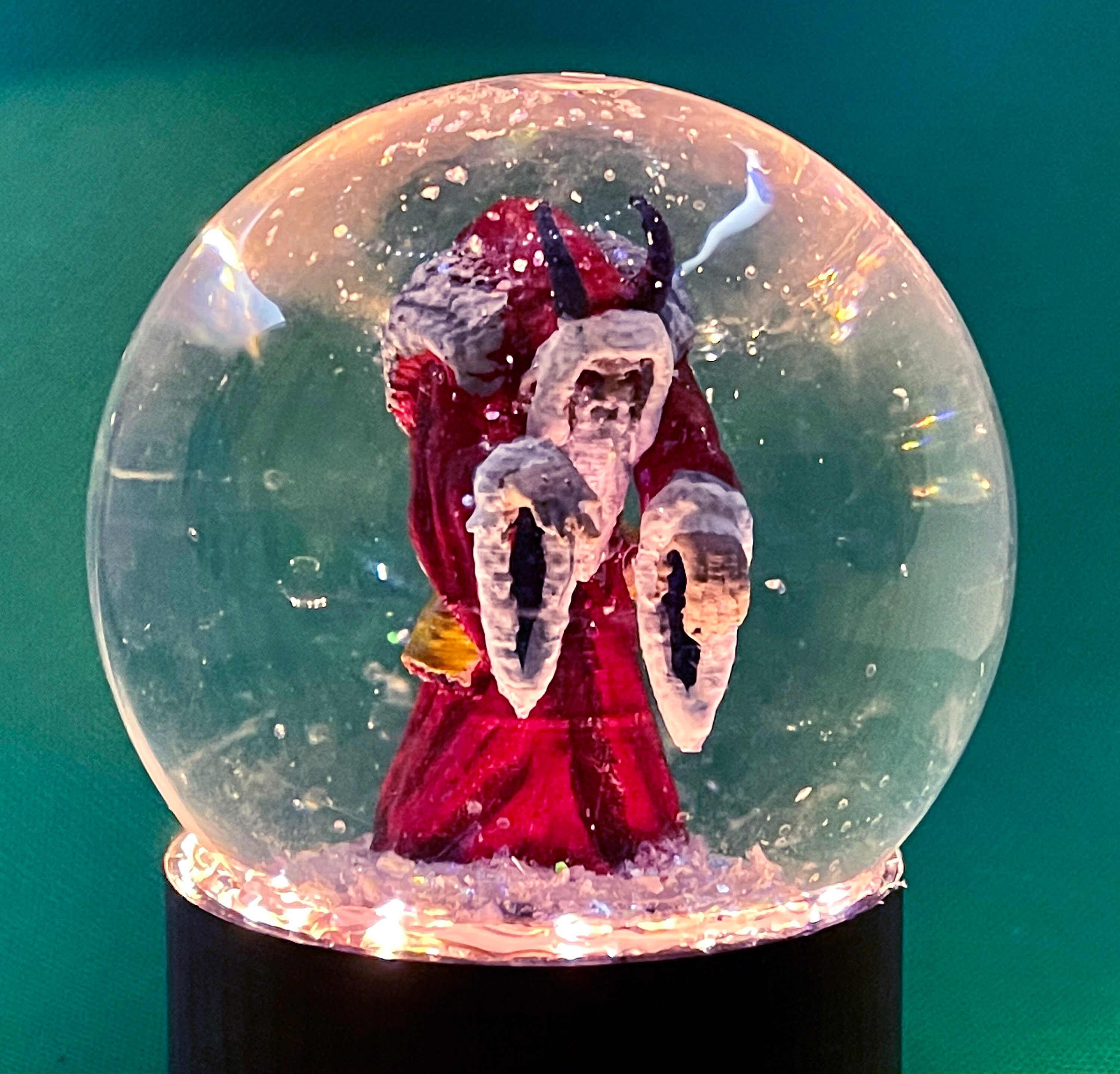 Krampus SNOWGLOBE With Lights Etsy