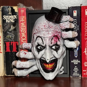 Terrifier Book Nook, verstecke dein Versteck! Hand modelliert, bemalt! Kunst der Clown