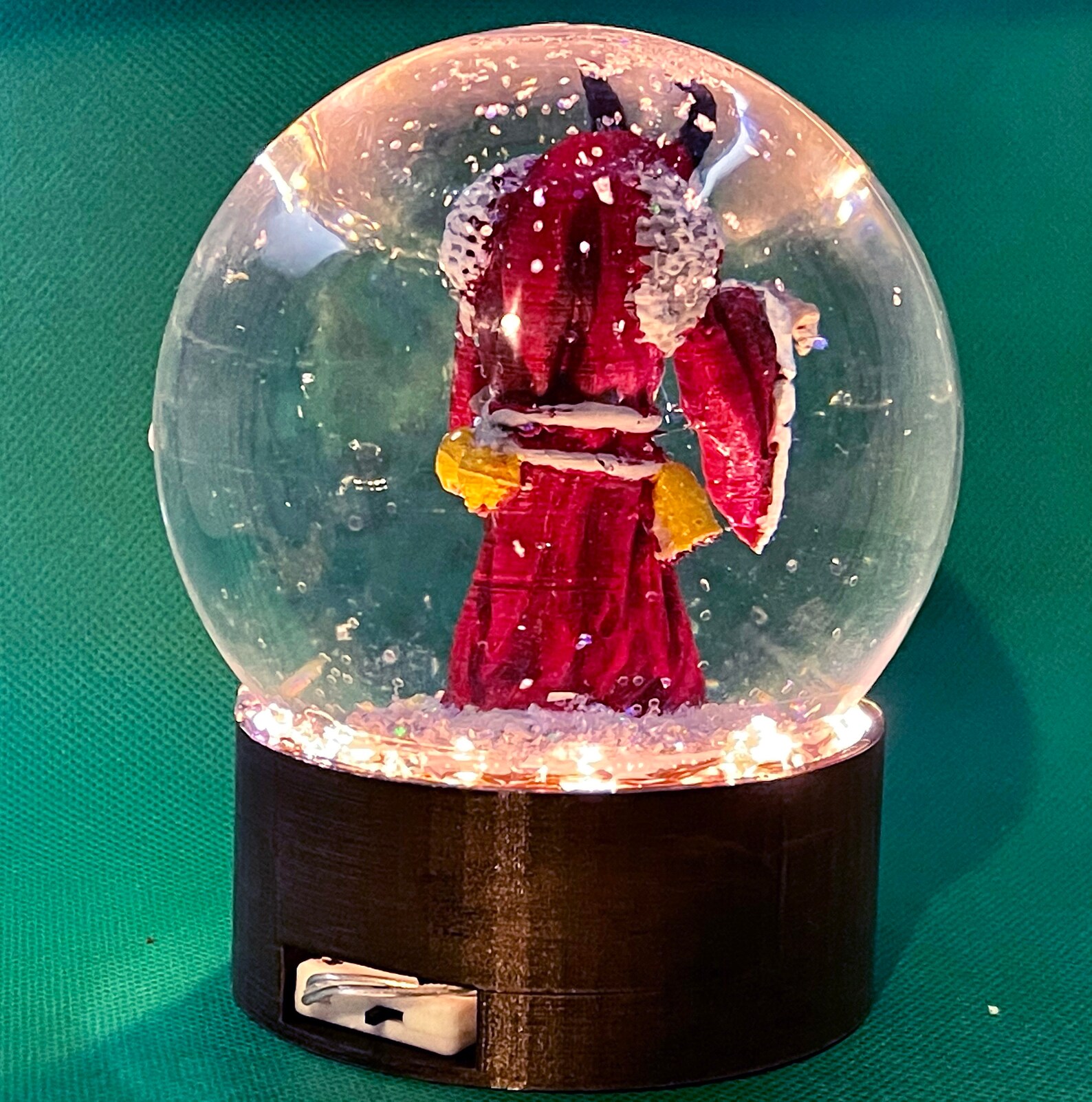 Krampus SNOWGLOBE With Lights Etsy