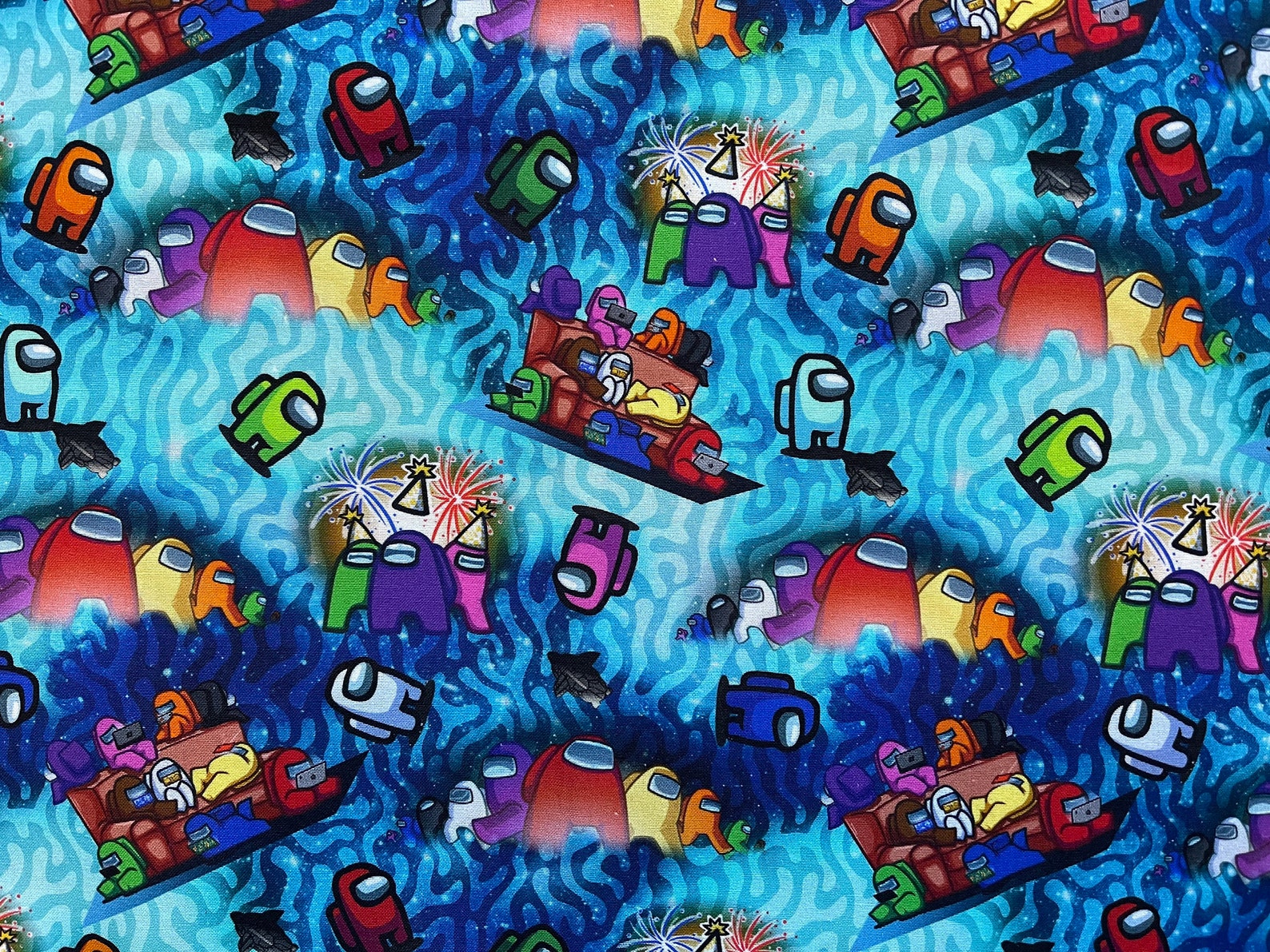 Among Us Fabric 1/4 yard cotton fabric Etsy