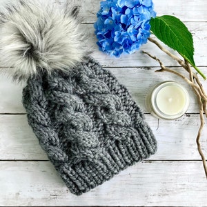 Nikki Beanie *Knitting Pattern* | Cabled Beanie | PDF Download