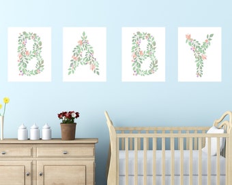 Nursery wall printable bundle, Baby Wall Decor, 8x10, 11x14, 16x20  PDF Download then Print