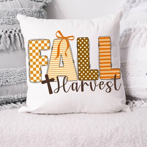 Fall Pillow Cover, Autumn Pillowcase, Farmhouse Throw Pillow Cover, Thanksgiving Home Decor, Cozy Fall Accent, Fall Harvest Christian Pillow