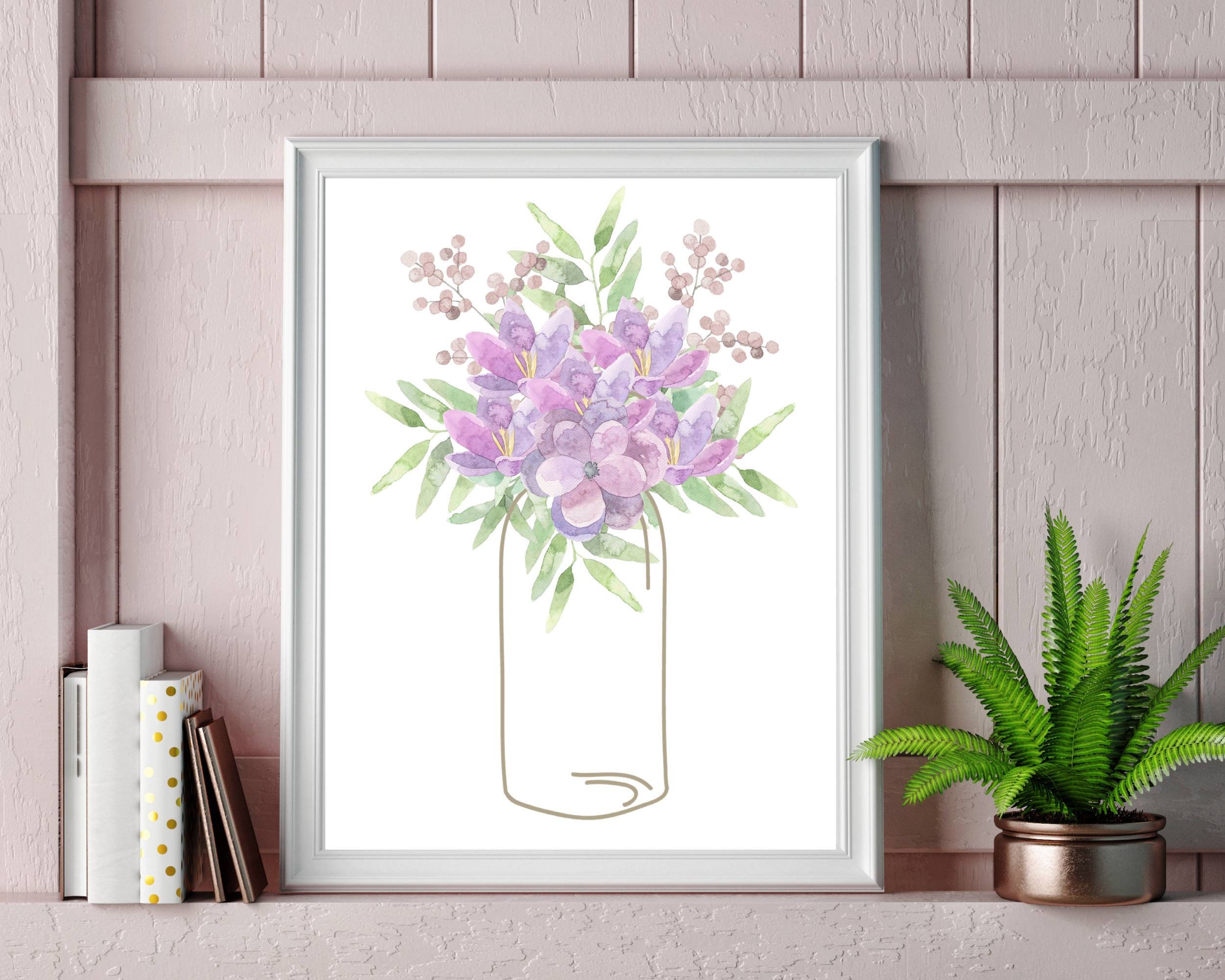 Flowers Decor Printable-farmhouse Wall Printables-wall Decor Prints ...