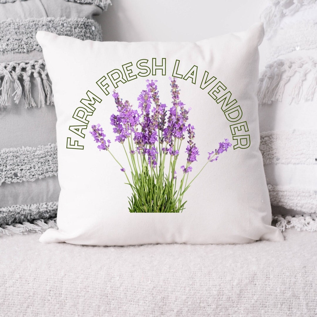 Lavender Pillow Cover, Farm Fresh Lavender Pillow Cover, Lavender