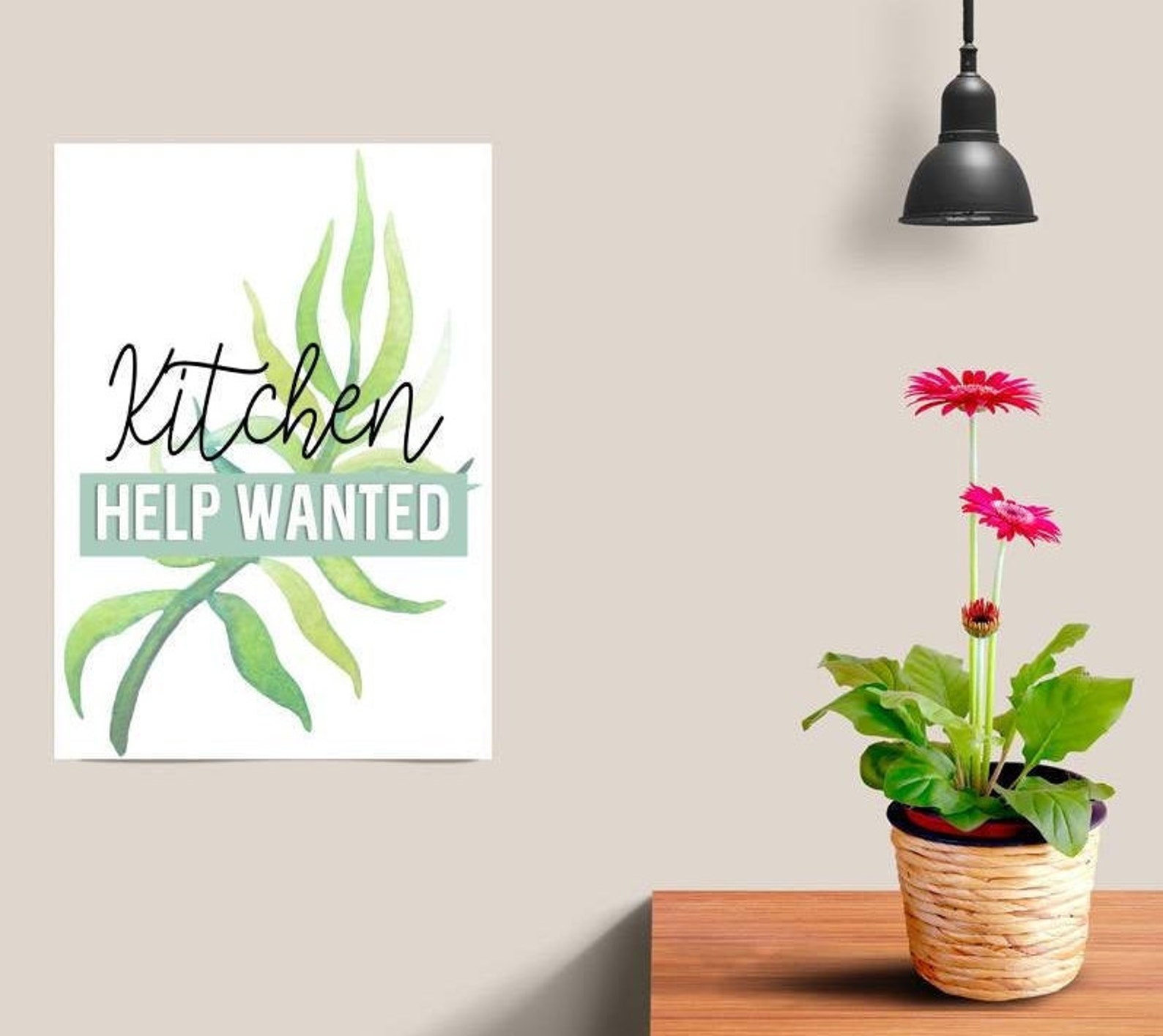 Kitchen Help Wanted Kitchen Wall Decor Printable Kitchen Etsy
