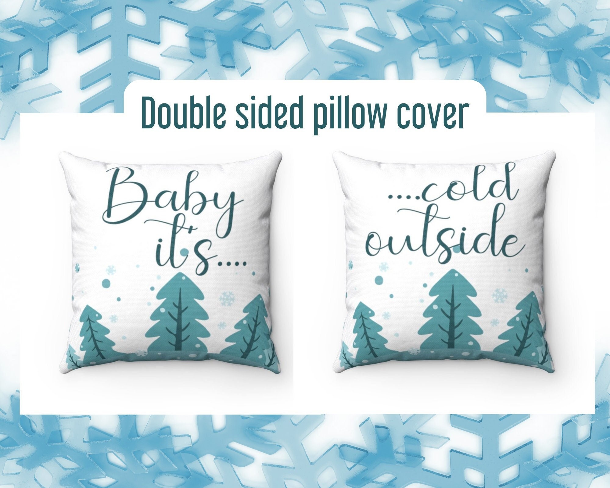 Baby Its Cold Outside Pillow Etsy Canada