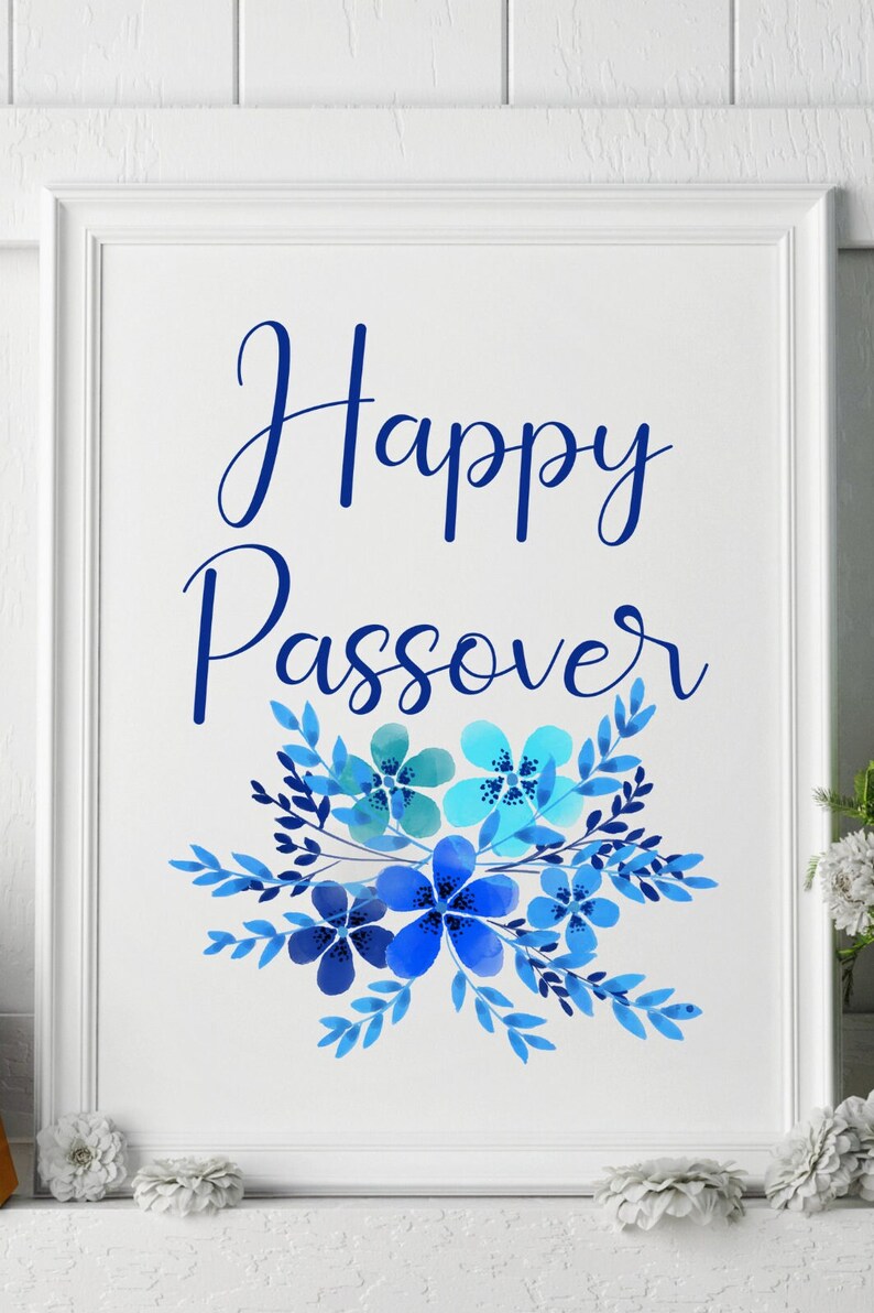 Happy Passover Printable Sign, Passover Decor, Feast of Unleavened ...