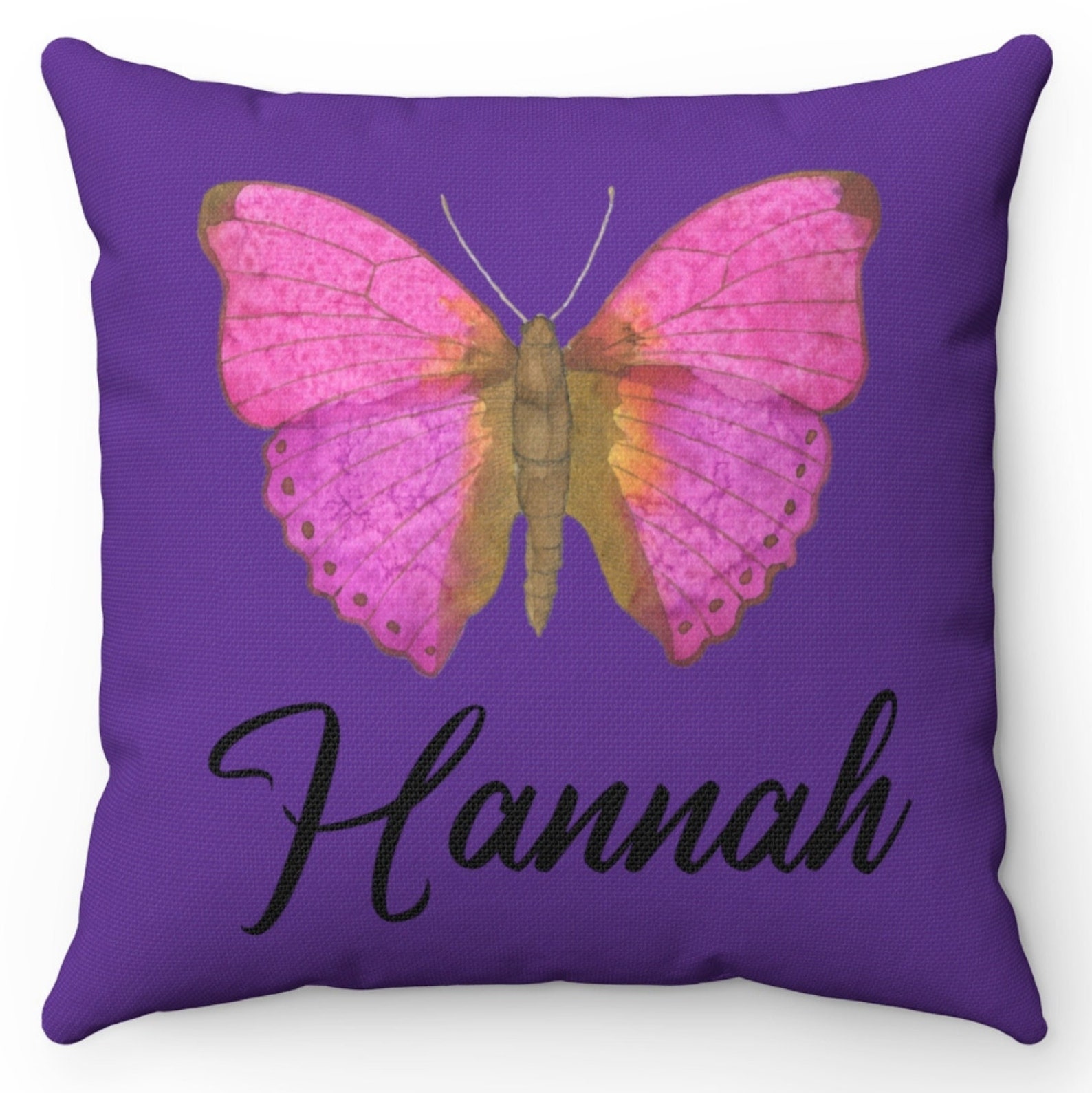 Personalized Butterfly Pillow Cover Personalized Gifts for Etsy