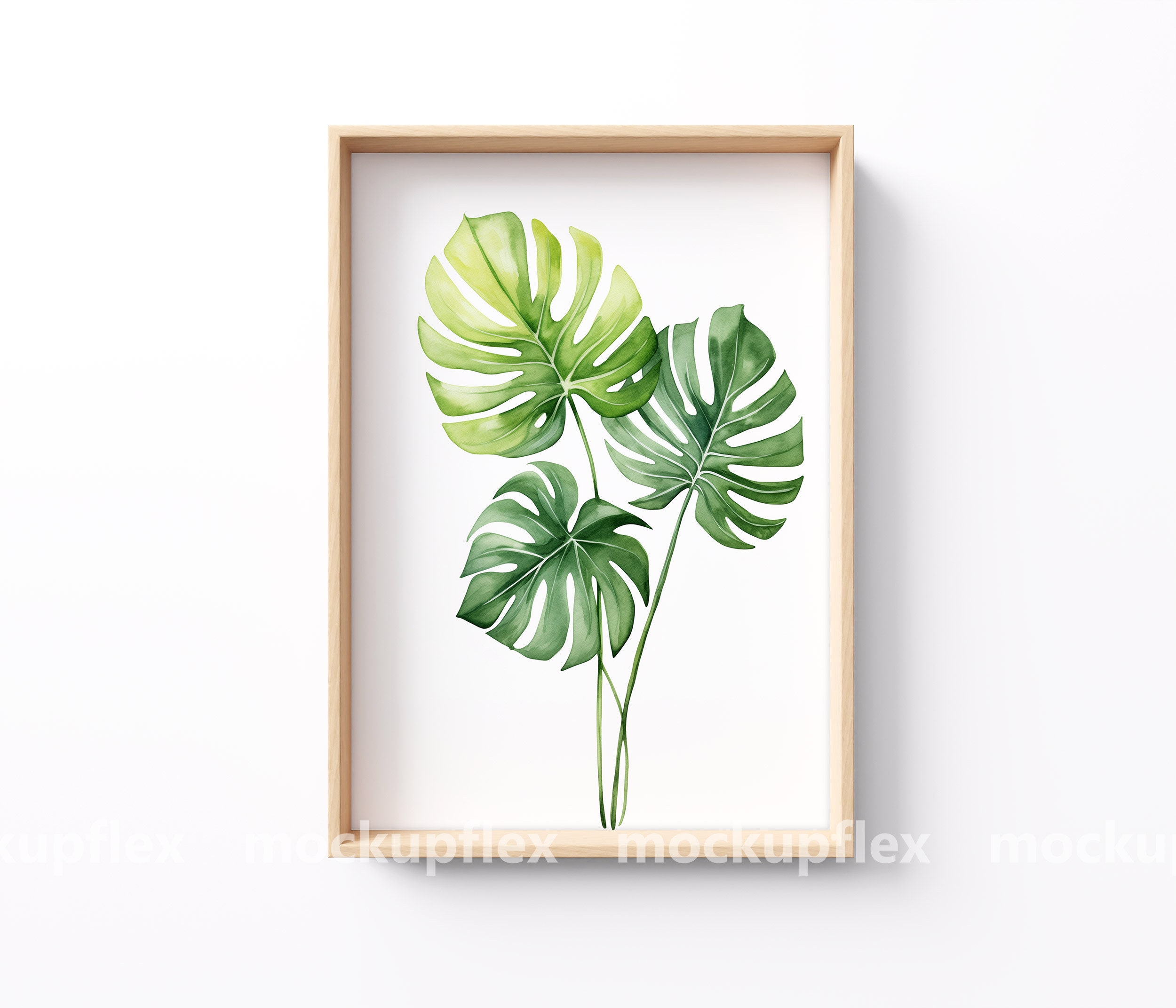 A4 Clean and Simple Wood Floating Frame Mockup. Minimalistic Wood ...