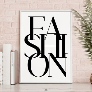 Fashion Typography Printable Wall Art Fashion Printable | Etsy
