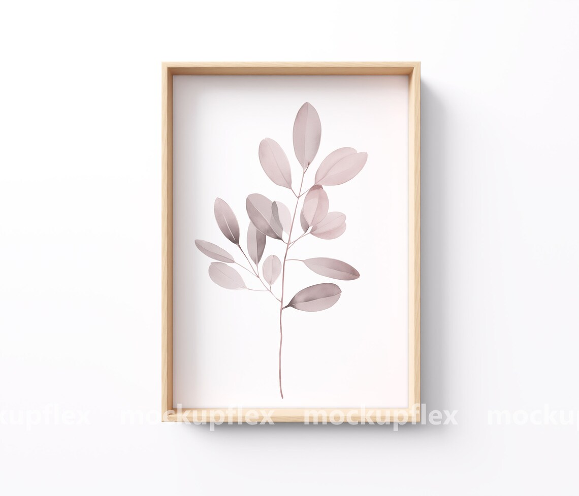 A4 Clean and Simple Wood Floating Frame Mockup. Minimalistic Wood ...