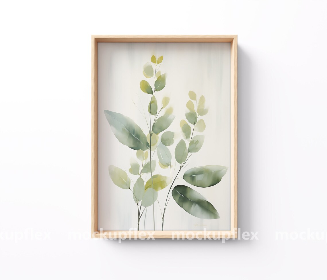 A4 Clean and Simple Wood Floating Frame Mockup. Minimalistic Wood ...