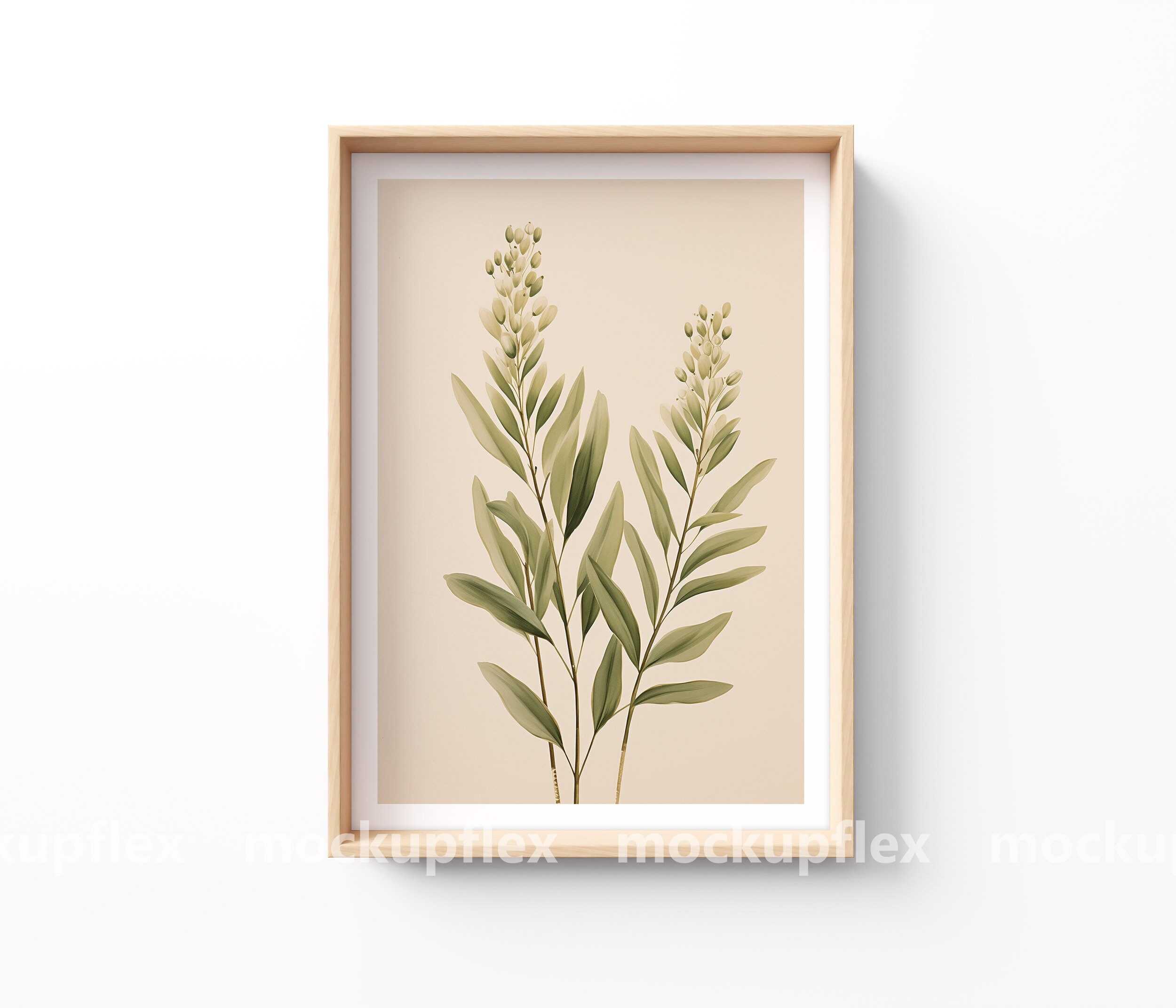 A4 Clean and Simple Wood Floating Frame Mockup. Minimalistic Wood ...