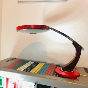 FASE / GEI President Desk Lamp. RED Color. Regular Conditions