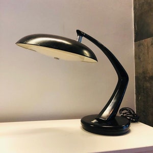 FASE Lamp Boomerang 64 from the 60s Colors  Black - Good Conditions