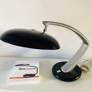 FASE Lamp Boomerang 64 from the 60s Colors Silver & Black - Good Conditions