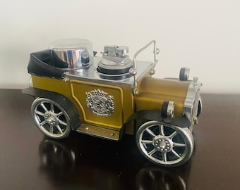 Cigarette Dispenser & Lighter Mid-Century Modern (Car) Gold