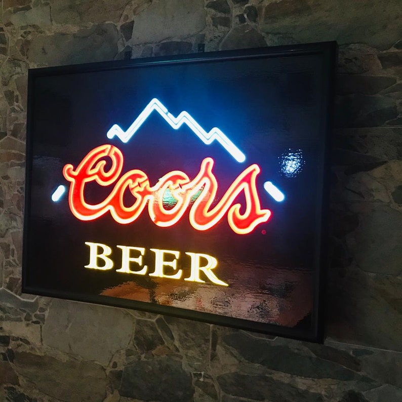 COORS Beer Sign Light From 90s Etsy
