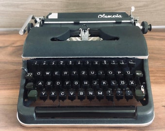 Olympia Vintage 1960s Manual Typewriter Heavy Duty Office Machine