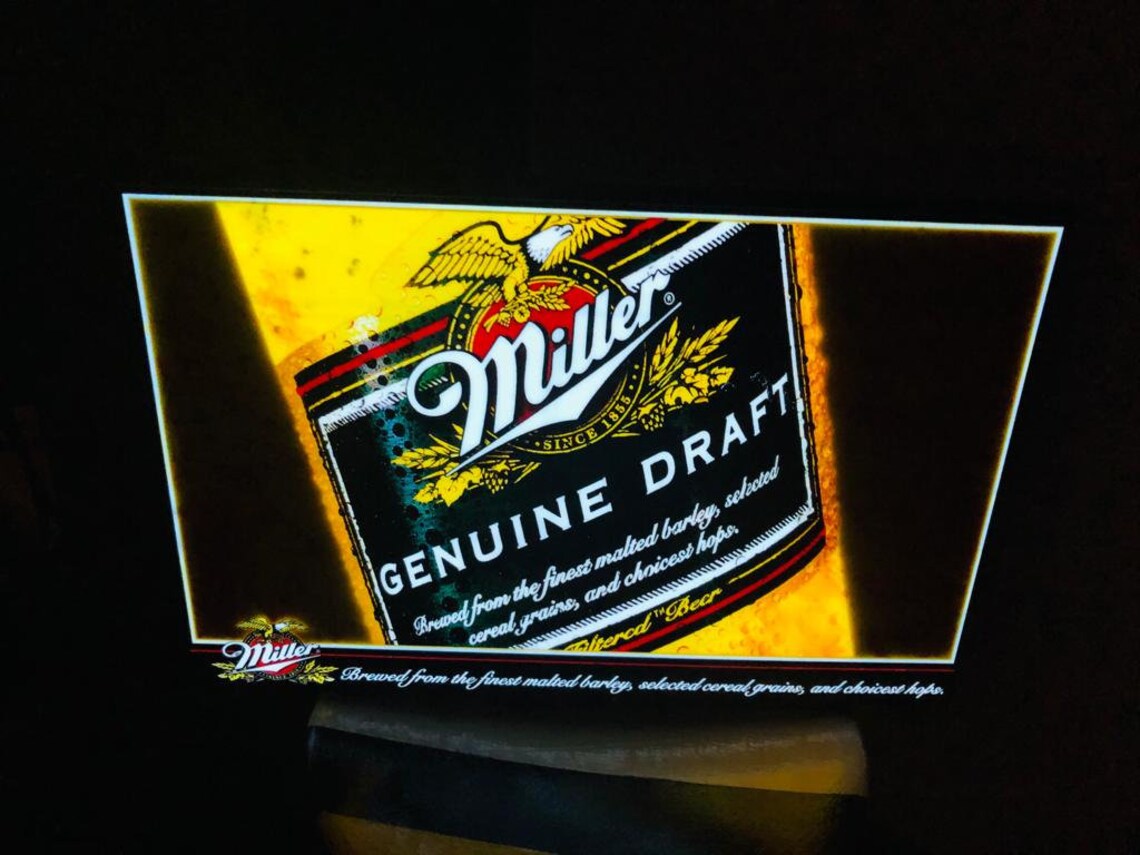 Original Miller Beer Sign Light Etsy