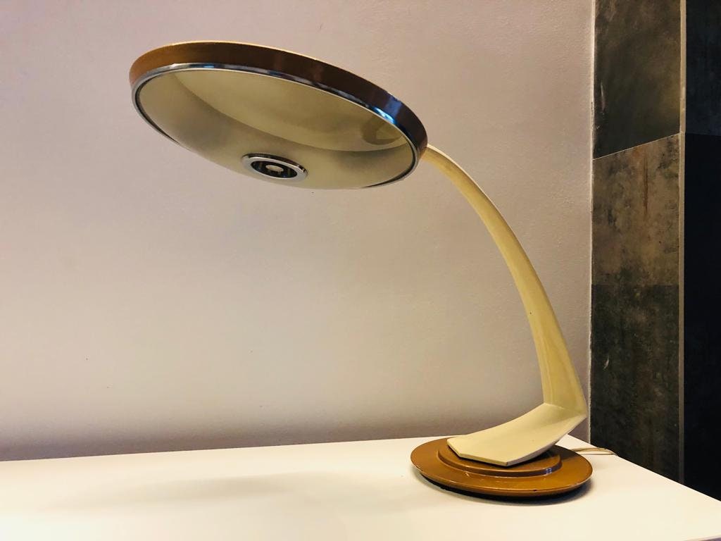 Amazing FASE Lamp Boomerang 2000  White & Mustard. Excellent Conditions