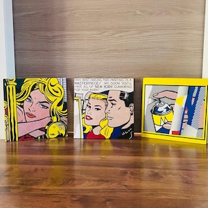 Three of wood printed lithographs replica - Roy Lichtenstein - Great Conditions