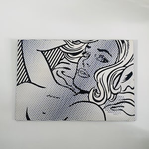 Holz Lithographien Replica - Roy Lichtenstein “Secious Girl” - Super Zustand