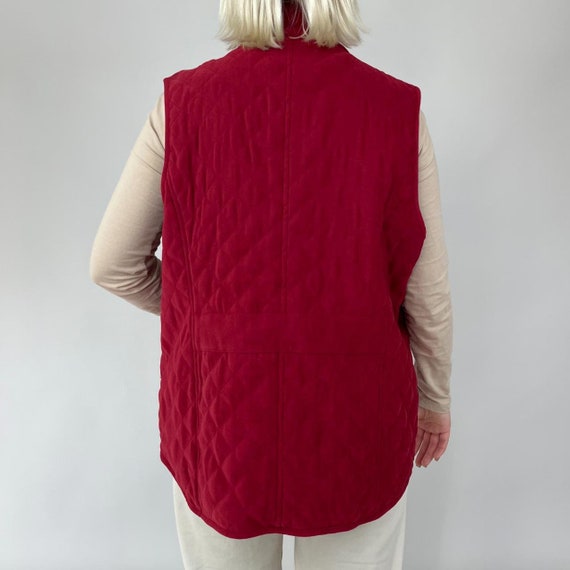Orvis Berry Red Quilted Paddock Vest Gilet L womens Gem