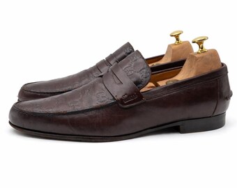 Vintage Men Lizard Skin Loafers Brown Horsebit Sz 8 Leather Italy Vintage 1980s Men main image 4