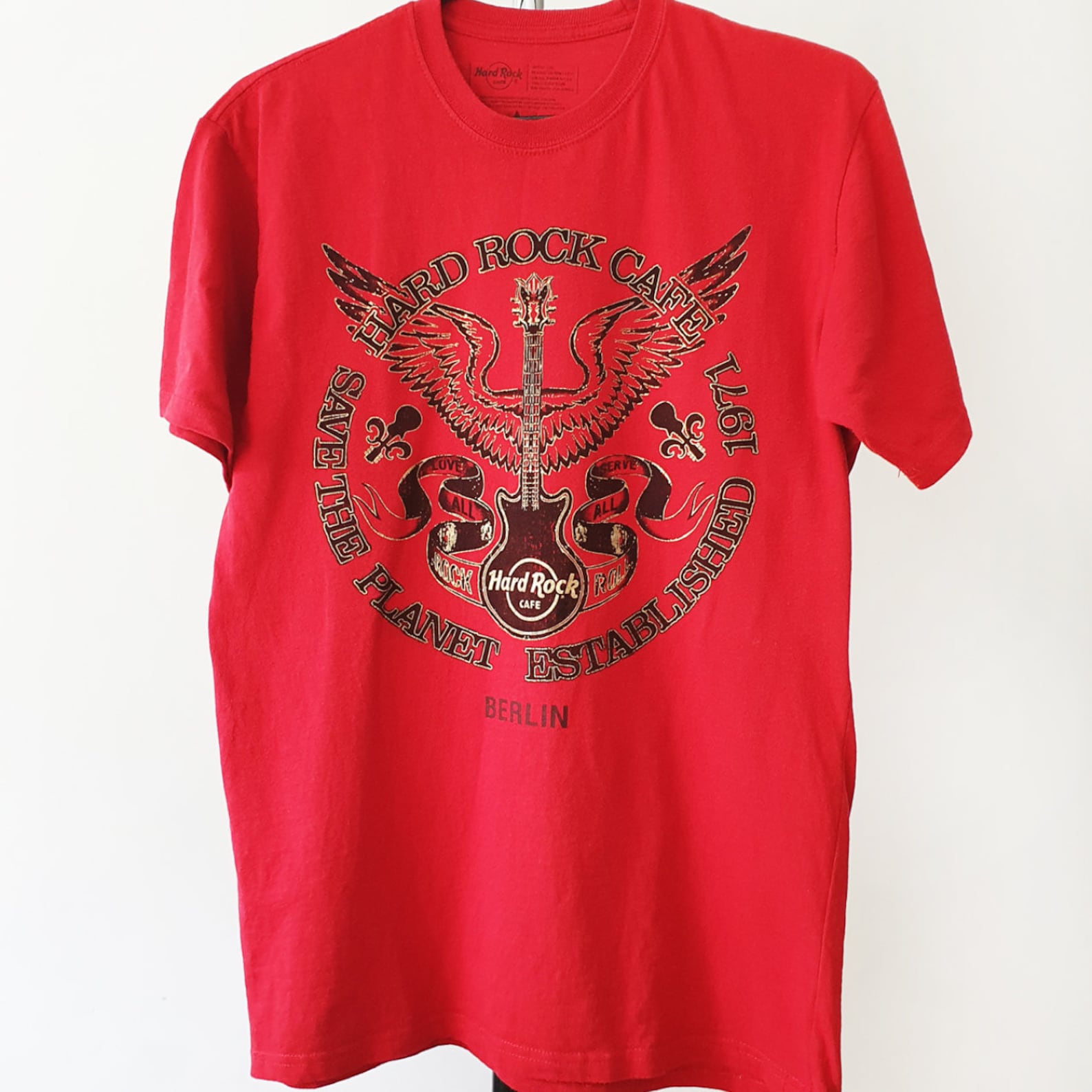 Vintage Hard Rock Cafe Berlin Red tshirt Small / Medium size Etsy