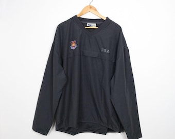 Vintage Fila West Ham United Football Jacket Soccer Track Top Windbreaker 2XL